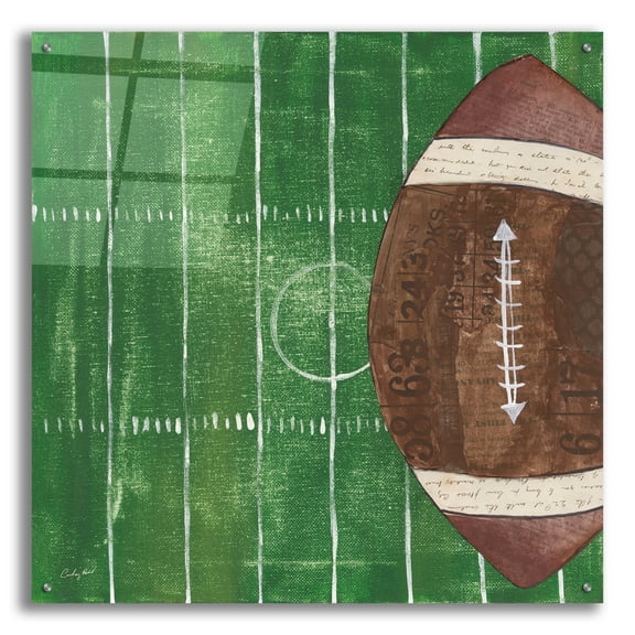 Epic Art 'On the Field I' by Courtney Prahl, Acrylic Glass Wall Art, 36"x36"