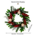 thumbnail image 4 of Christmas Decorations Christmas Balls Red Fruit Green Leaf Pinecone Wreaths Window Decorations Door Hanging Wreaths, 4 of 5