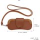 thumbnail image 5 of PU leather myopia glasses case, neck hanging sunglasses storage bag, portable pressure resistant thick leather glasses bag(Brown), 5 of 5