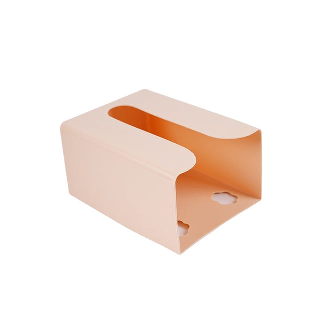 Cateissary Dispensador de papel higiénico para oficina en casa, sala de estar, cocina, baño, papel montado en la pared, soporte para pañuelos, Almacenamiento y organización del hogar Albaricoque