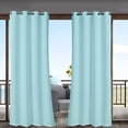 thumbnail image 6 of ZXNYH Linen Look Indoor/Outdoor Curtains, 105 x 95 Inch, Cream, Set of 2 Panels – Waterproof, Privacy, Sun Blocking Textured Grommet Curtains for Patio, Pergola, Porch, Deck, Lanai, and Cabana, 6 of 8