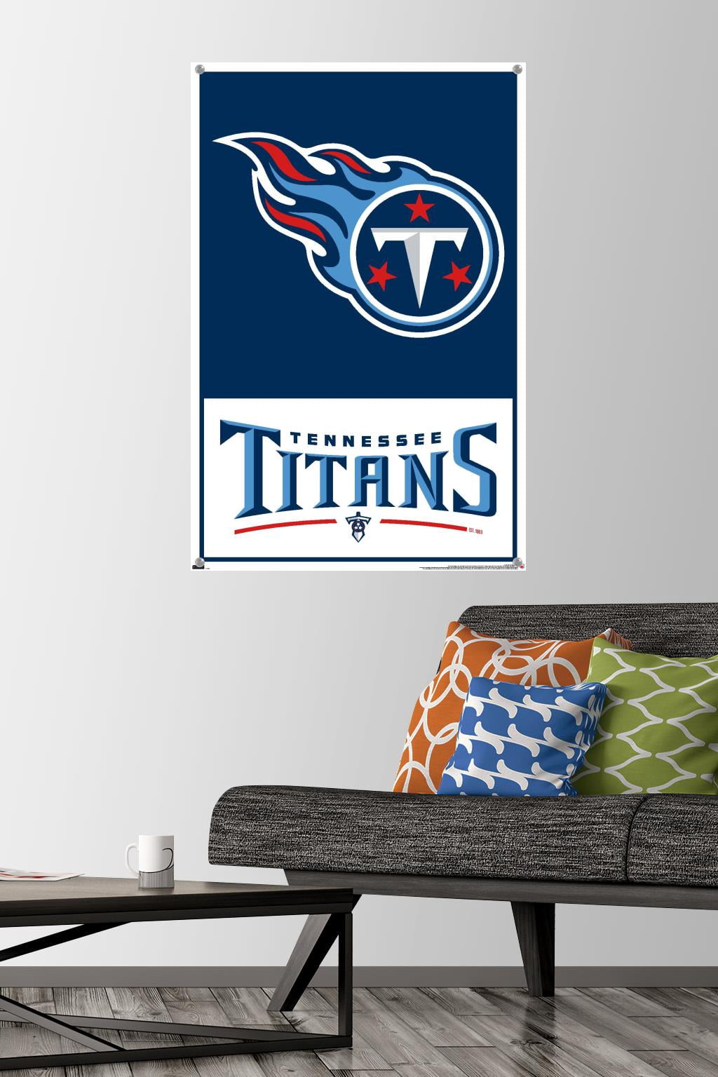 NFL Tennessee Titans - Logo 21 Wall Poster with Pushpins, 22.375" x 34"