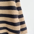 thumbnail image 3 of Sweaters For Women Sevevn Womens Striped Loose Long Sleeved Knitted Pullover Sweater Casual Round Neck Sweater, 3 of 6