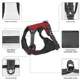 thumbnail image 3 of Naloa Vintage Burgundy Pet Harness Vest with Traction Rope, Adjustable No-Choke Dog Vest for Outdoor, Walking - X-Large, 3 of 5