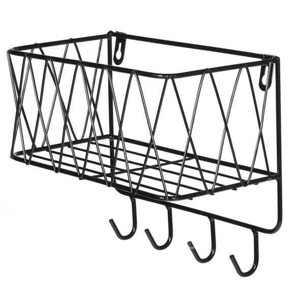 Raindrops Wall Mail Organizer Mount Coat Rack Stand Multi-function Storage