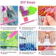 thumbnail image 4 of 5D Landscape Diamond Painting Kits 12 x16 inch G33 for Adults DIY Full Drill Art Blue Daisy Bathtub Picture, Diamond Art Rhinestone Home Wall Decor, 4 of 5