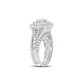thumbnail image 4 of 14kt White Gold Round Diamond Bridal Wedding Ring Band Set 1-1/2 Cttw, 4 of 4