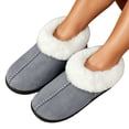 thumbnail image 2 of Taqqpue Cozy Slippers for Women Indoor and Outdoor Fuzzy House Shoes with Memory Foam,Closed Toe Slippers Loafers, 2 of 10