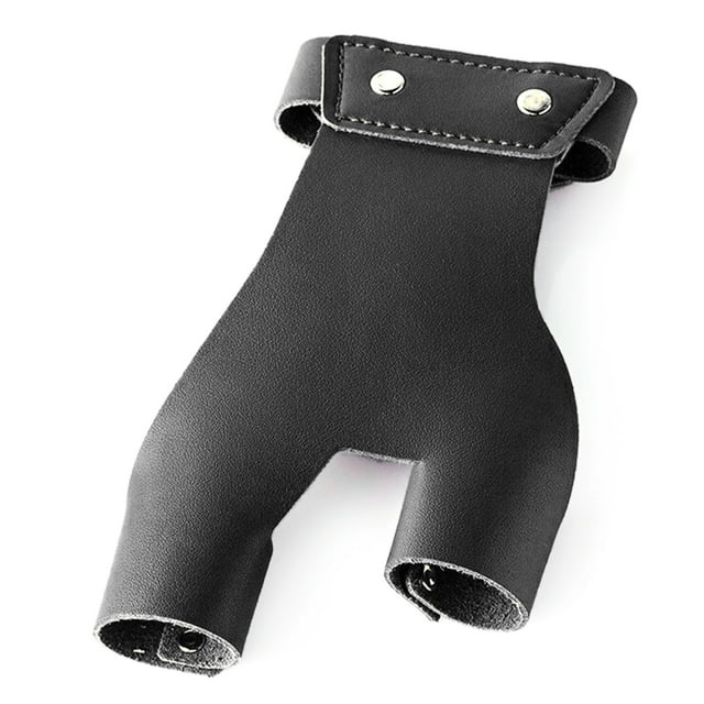 Labymos 1pcs Archery Hand Guard Leather Finger Protector 2 Finger Protective Glove