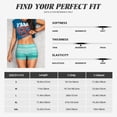 thumbnail image 6 of KLL Teal Turquoise Pattern Workout Shorts for Women Scrunch Short Gym Yoga Running Sport Active Exercise Fitness Shorts, 6 of 8
