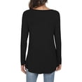 thumbnail image 3 of Blusa suelta para mujer, blusa de manga larga para mujer Blusa de manga larga para mujer Blusa de manga larga para mujer Color puro Uso conveniente, 3 of 6