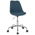 thumbnail image 2 of EMMA + OLIVER Mid Back Swivel and Height Adjustment Office Desk Chair, Blue, 2 of 13