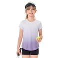 thumbnail image 4 of WMQPNNS Girls Athletic Shirts Casual Crewneck Short Sleeve Gym Workout Tops Summer Tees for Toddler and Youth Kids (Size 6-7 Years, Color 2), 4 of 4