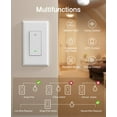 thumbnail image 4 of GHome Smart Switch,Smart Wi-Fi Light Switch Compatible with Alexa and Google Assistant 2.4Ghz, Single-Pole,Neutral Wire Required,UL Certified,Remote/Voice Control, No Hub Required (4 Pack), 4 of 4
