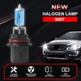 thumbnail image 6 of For 2003 2004 2005 Dodge Ram 1500 2500 3500 4200K 9007 Halogen Headlight Hi/Lo+9145 Fog Lights Bulbs Pair, 6 of 15