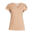 thumbnail image 3 of Nine.Eight Women Casual Loose Fit Basic Cap Sleeve Short Sleeve T-Shirt, 3 of 5