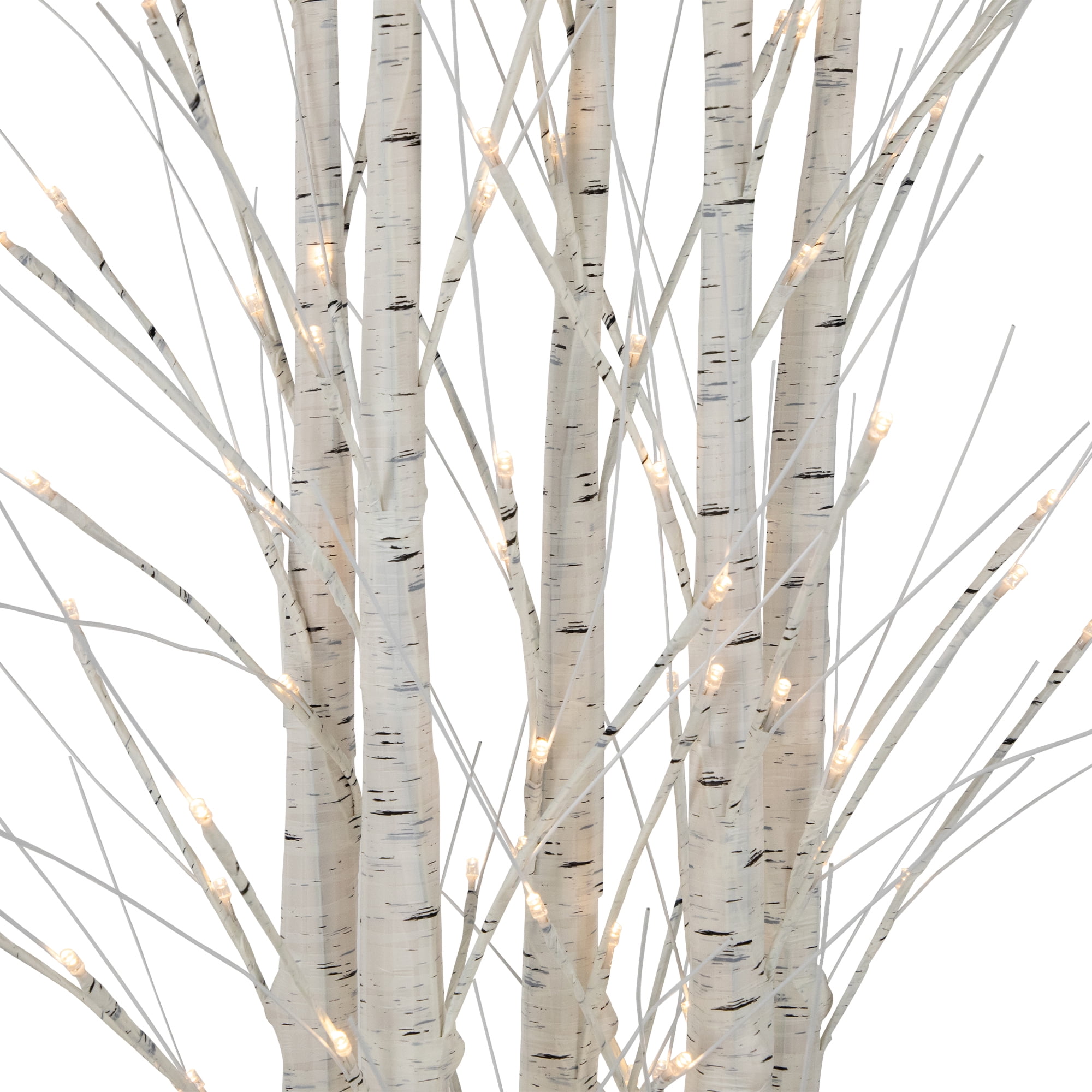 Northlight 4' LED Lighted White Birch Twig Tree Cluster Christmas Decoration