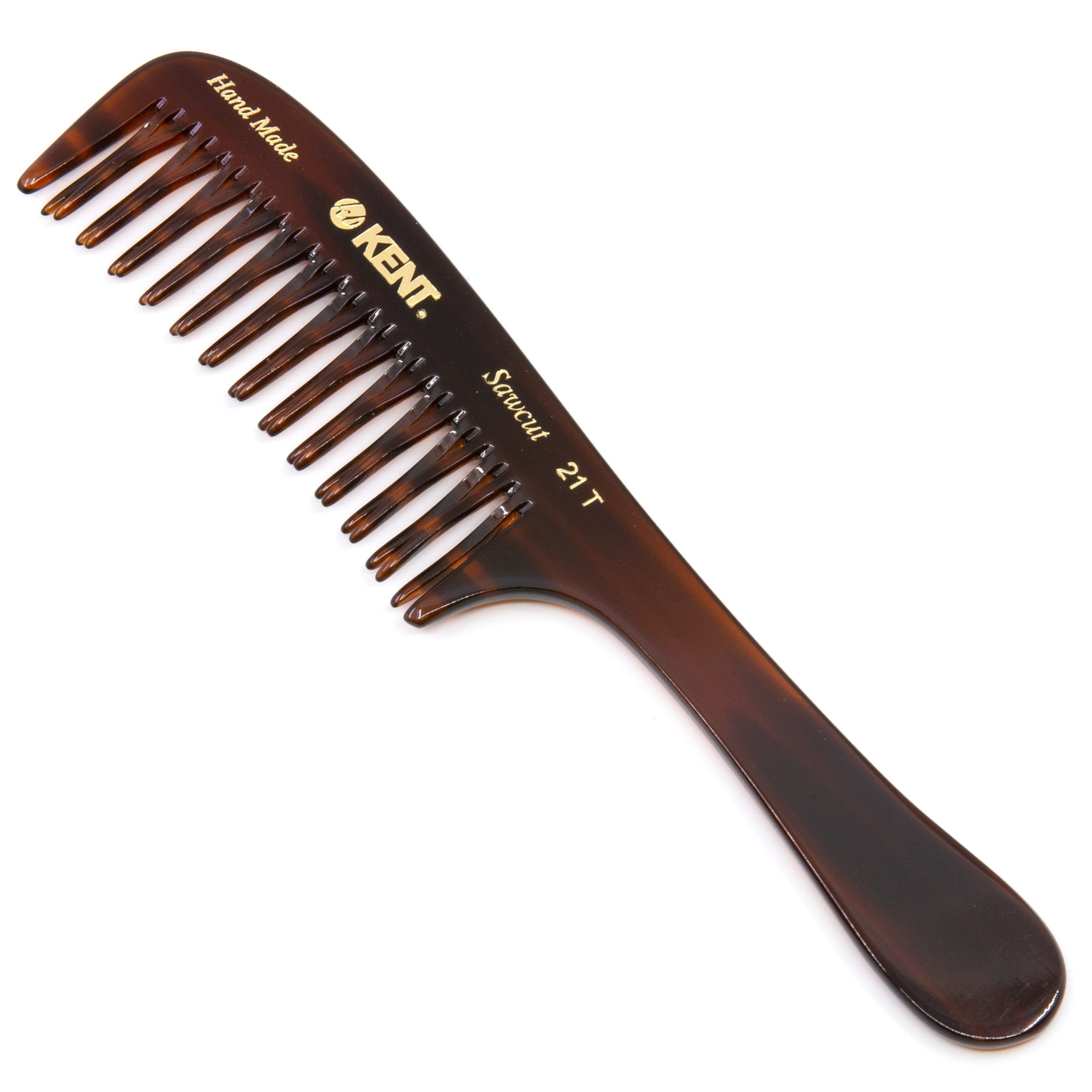 Kent 21T Hand Made Curved DoubleRow Detangling Comb, 7.5 Inch, 1 Ounce