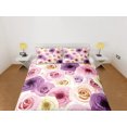 thumbnail image 2 of Rosas Rosas Juego de Funda Nórdica Colorido Colcha, Floral Girly Dormitorio Ropa de cama, 2 of 4