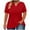 Red, variant on Oversized T-Shirts For Women Sevevn Women's Oversized V-Neck Solid Color T-Shirt Summer Tops