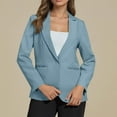 thumbnail image 6 of Casual Blazers for Women 2025 Long Sleeve Button Notch Lapel Collar Open Front Business Casual Work Office Jacket, 6 of 7