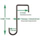 thumbnail image 2 of 8 pcs Iron Fence Hooks Patio Fence Hangers for Hanging Plants Planters Bird Feeders Light Hanger, 2 of 2