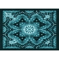 thumbnail image 1 of Ahgly Company Indoor Rectangle Patterned Dark Turquoise Green Area Rugs, 3' x 5', 1 of 6