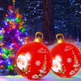 thumbnail image 3 of 60cm Inflatable Christmas Ball with Light Glow Giant Atmosphere Ball Home Garden, 3 of 8