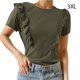 thumbnail image 3 of Jumpingount Camiseta de manga corta para mujer, blusa, blusa de viaje, ropa de verano Prendas para la parte del cuerpo Verde 3XL Jumpingount AP010896-24, 3 of 5