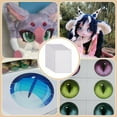 thumbnail image 6 of 10 Sheets Fursuit Eye Mesh 11.8x8.6inch White Therian Eye Mesh PVC Net Waterproof Printable Mesh for Furries Cosplay Sculptures Props Fursuits Craft Making, 6 of 9