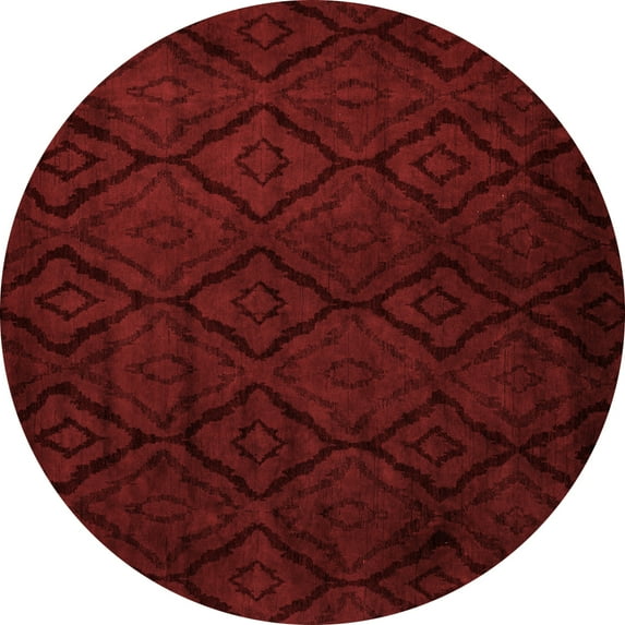 Ahgly Company Indoor Round Persian Red Bohemian Area Rugs, 3' Round