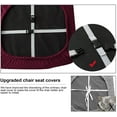 thumbnail image 3 of LAICAIW Seat Covers for Dining Room Chair Seat Slipcovers Kitchen Chair Covers (Wine Red, 4 Pcs), 3 of 7