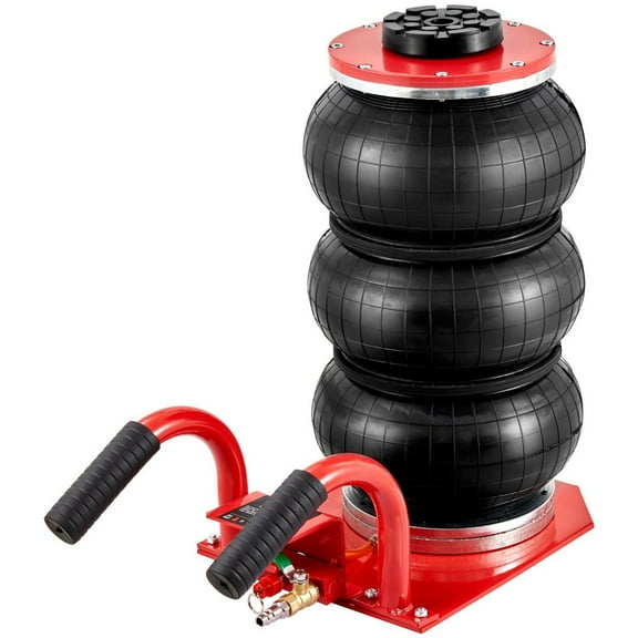 VEVOR Air Jack 3 Ton/6600 lbs Triple Bag Air Jack Airbag Jack with Six Steel Pipes Lift up to 17.7 inch/450 mm 3-5 s Fast Lifting Pneumatic Jack with Side Handles for Car Garage Re