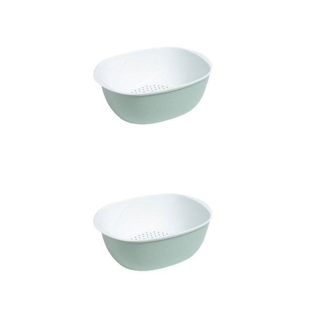 Yuarrent Tamiz de de verduras de drenaje rápido blanco para una limpieza rápida y eficiente frutas arroz verde L Verde L 2Conjunto