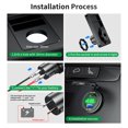 thumbnail image 2 of Adaptador de cargador de coche de 45W 12V/24V puertos USB duales con voltímetro para motocicleta de coche Sywqhk Accesorios para autos y motos, 2 of 3