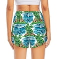 thumbnail image 4 of Fotbe Hawaii Palms Womens High Waist Running Shorts Athletic Workout Quick Dry Shorts for Women with Pockets Gym Yoga Summer Shorts-XX-Large, 4 of 9