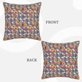 thumbnail image 3 of Fotbe Skull sunflower daisy Pattern Velvet Decorative Throw Pillow Covers with Elegant Piping, Soft Plush Cushion Cover for Sofa, Bed, Car, Office-18"x18", 3 of 8
