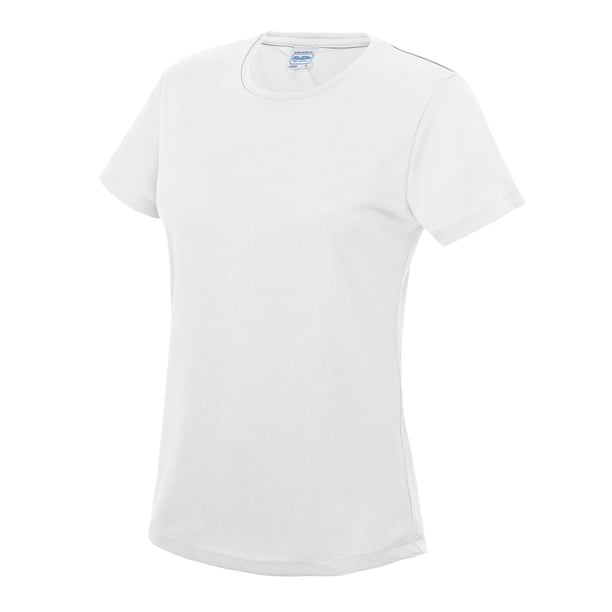 Just Cool- Camiseta de deporte lisa para chica/mujer (Blanco Ártico)
