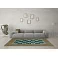 thumbnail image 3 of Ahgly Company Indoor Rectangle Abstract Light Blue Modern Area Rugs, 2' x 4', 3 of 4