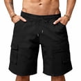 thumbnail image 2 of SGFCWSX Men's Cargo Shorts,Elastic Waistband Quick-Dry 5-Pocket Summer Work Shorts Black M, 2 of 8