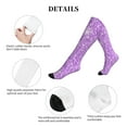 thumbnail image 5 of Pofeuu Lilac Glittering Print Compression Socks for Women & Men Circulation - Best Support for Nurses,Running,Athletic,Sports, 5 of 7