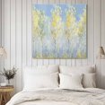 thumbnail image 4 of Yellow Blue Vintage Wall Art Painting on Canvas, Modern Abstract Art Oil Paiting Canvas Art Home Prints Wall Art Framed Modern Artwork for Living Room Bedroom Wall Decor 16x16in, 4 of 9