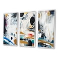 thumbnail image 3 of Designart "Boho Magic Discovery III" Abstract Framed Wall Art Set Of 3 - Gold Geometric Frame Canvas Set For Living Room Decor, 3 of 7