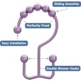 thumbnail image 4 of LAICAIW Shower Curtain Hooks Rings, Purplish-Gray, 4 of 7