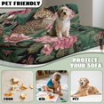 thumbnail image 7 of SCRAWLGOD Leopard Floral Leaf Print Non Slip Futon Cover, Armless Washable Couch Cover for Futon, Stretchy Sofa Cover, Scratch Resistant Furniture Protector for Pets, Dog and Cat, 7 of 7
