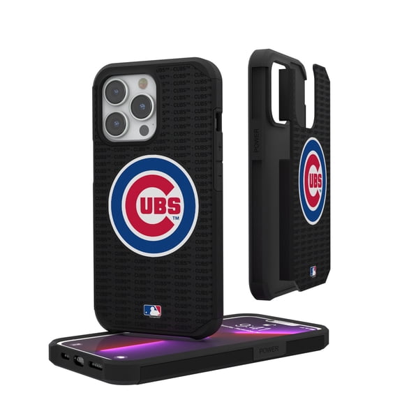 Chicago Cubs iPhone Text Backdrop Rugged Case