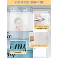 thumbnail image 5 of The Beach Is My Happy Place No Hook Shower Curtain and Liner Set Starfish Shell Blue Wood Grain Shower Curtains with Snap-in Liner & See Through Top Window Hotel Style for Bathroom Decor 72x78 Inch, 5 of 8