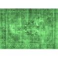 thumbnail image 1 of Ahgly Company Machine Washable Indoor Rectangle Persian Emerald Green Traditional Area Rugs, 5' x 7', 1 of 4