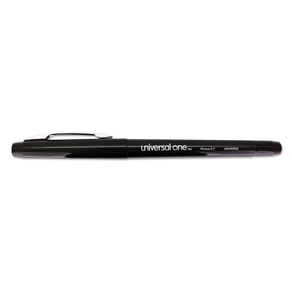 Porous Point Pen, Stick, Medium 0.7 Mm, Black Ink, Black Barrel, Dozen | Bundle of 5 Dozen