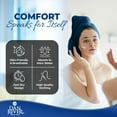 thumbnail image 4 of Dan River Bath Towel 6 pack 22x44 in Ultra Soft Quick Drying Cotton Towel - Opal Blue, 4 of 7